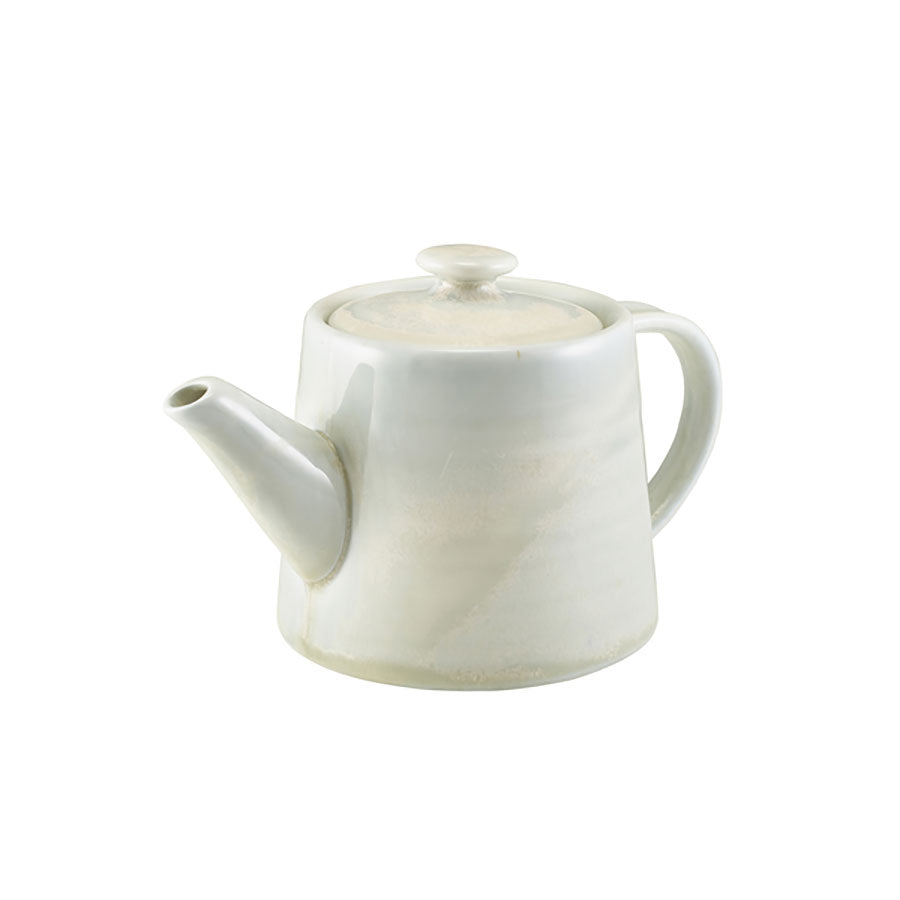 GenWare Terra Porcelain Pearl Round Teapot 50cl 17.6oz Pack of 6