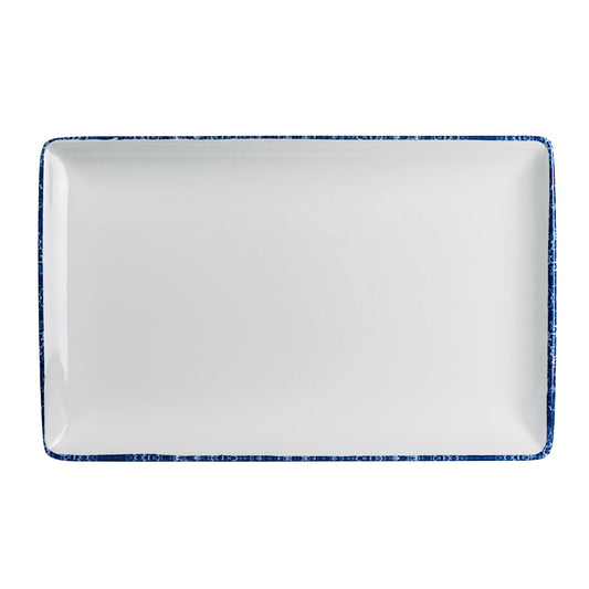 Creations Blue Dapple Melamine Rectangular Tray 30.5x19.1cm Pack of 12