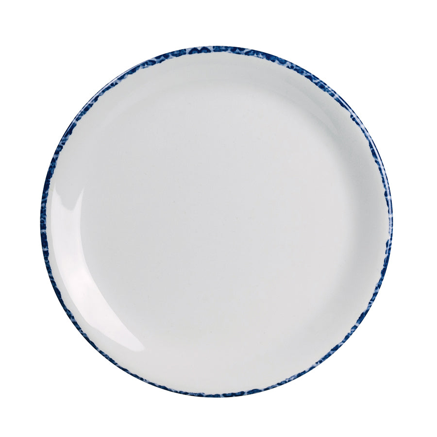 Creations Blue Dapple Melamine Round Coupe Plate 15.2cm Pack of 12