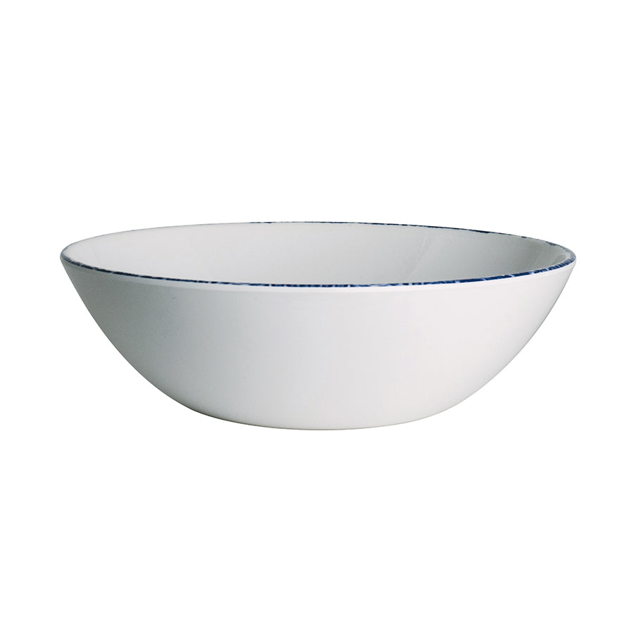 Creations Blue Dapple Melamine Round Coupe Bowl 16.5cm 15oz Pack of 12