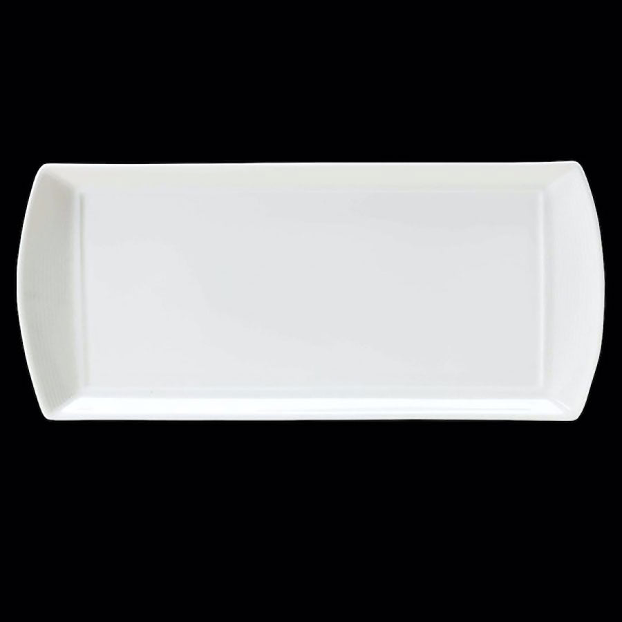 William Edwards Spiro Bone China White Classic Rectangular Tray 34x15cm Pack of 12