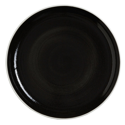 Steelite NYX Vitrified Porcelain Black Round Nordic Coupe Plate 28cm Pack of 12