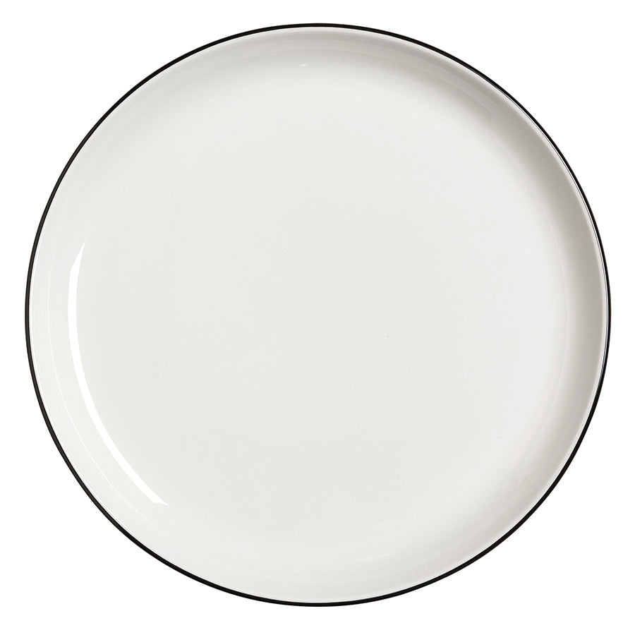 Steelite Asteria Vitrified Porcelain Black Round Nordic Coupe Plate 28cm Pack of 12