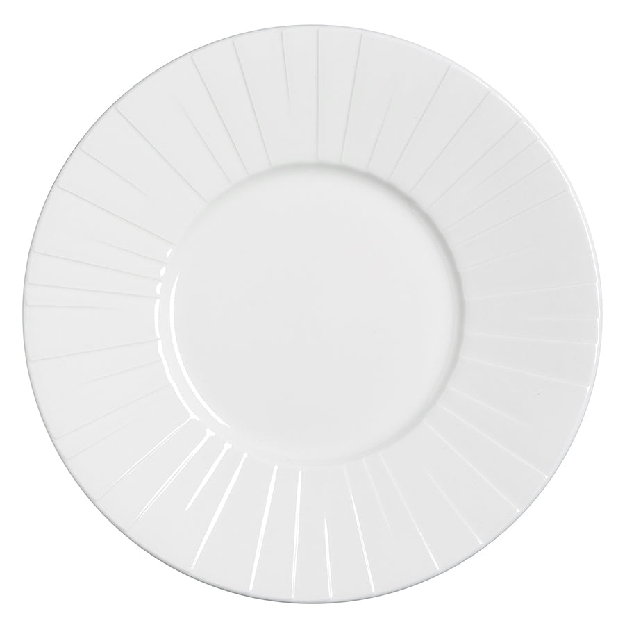 Steelite Alina Vitrified Porcelain White Round Medium Well Gourmet Plate 28.5cm Pack of 6