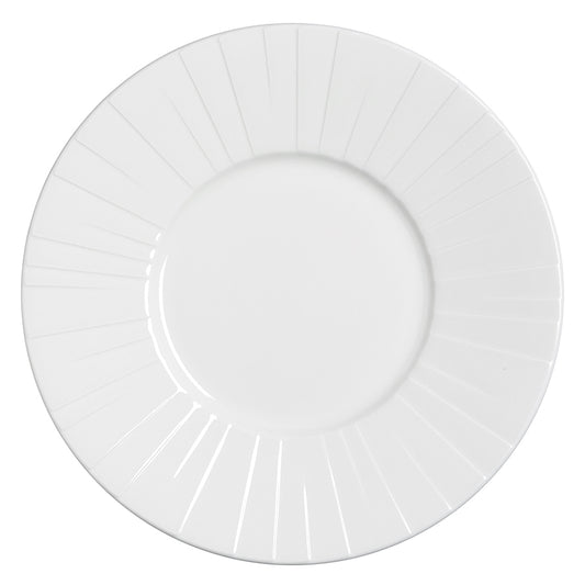 Steelite Alina Vitrified Porcelain White Round Medium Well Gourmet Plate 28.5cm Pack of 6