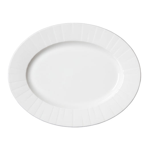 Steelite Alina Vitrified Porcelain White Oval Plate 33cm Pack of 12