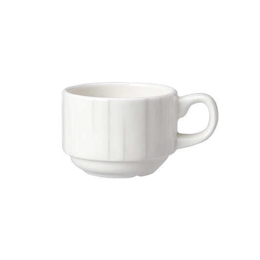 Steelite Alina Vitrified Porcelain White Stacking Cup 8.5cl 3oz Pack of 12