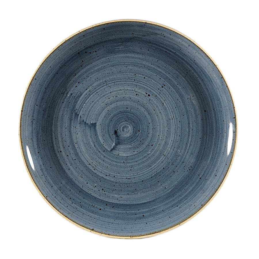 Churchill Stonecast Vitrified Porcelain Blueberry Round Coupe Plate 27cm Pack of 12