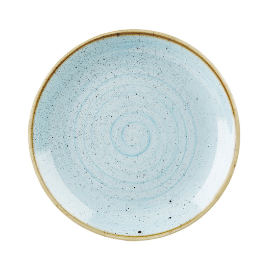 Churchill Stonecast Vitrified Porcelain Duck Egg Blue Round Coupe Plate 27cm Pack of 12