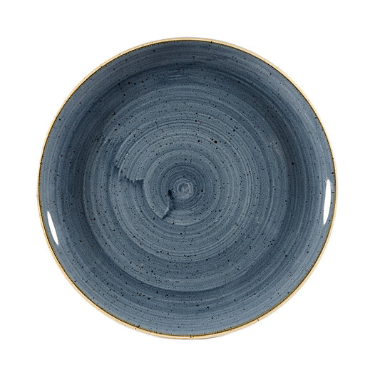 Churchill Stonecast Vitrified Porcelain Blueberry Round Coupe Plate 23cm Pack of 12