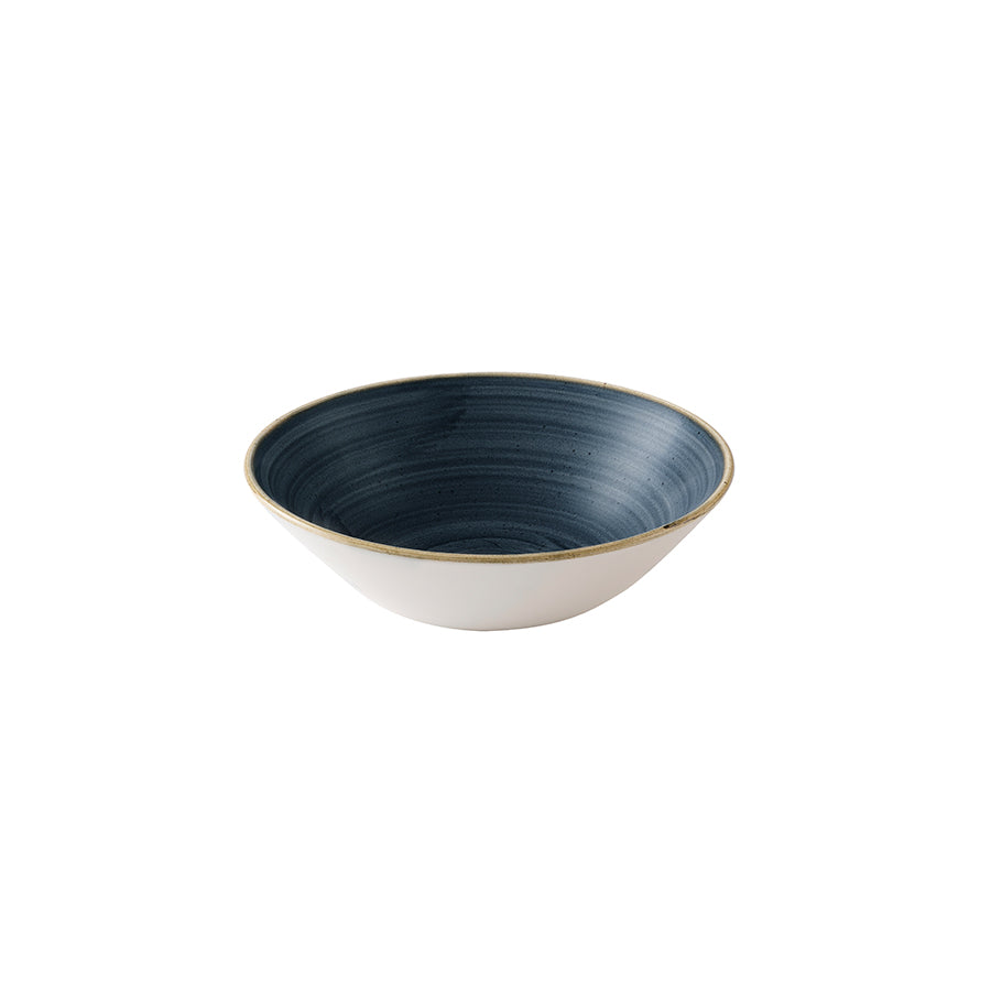 Churchill Stonecast Vitrified Porcelain Blueberry Round Coupe Bowl 22cm Pack of 6