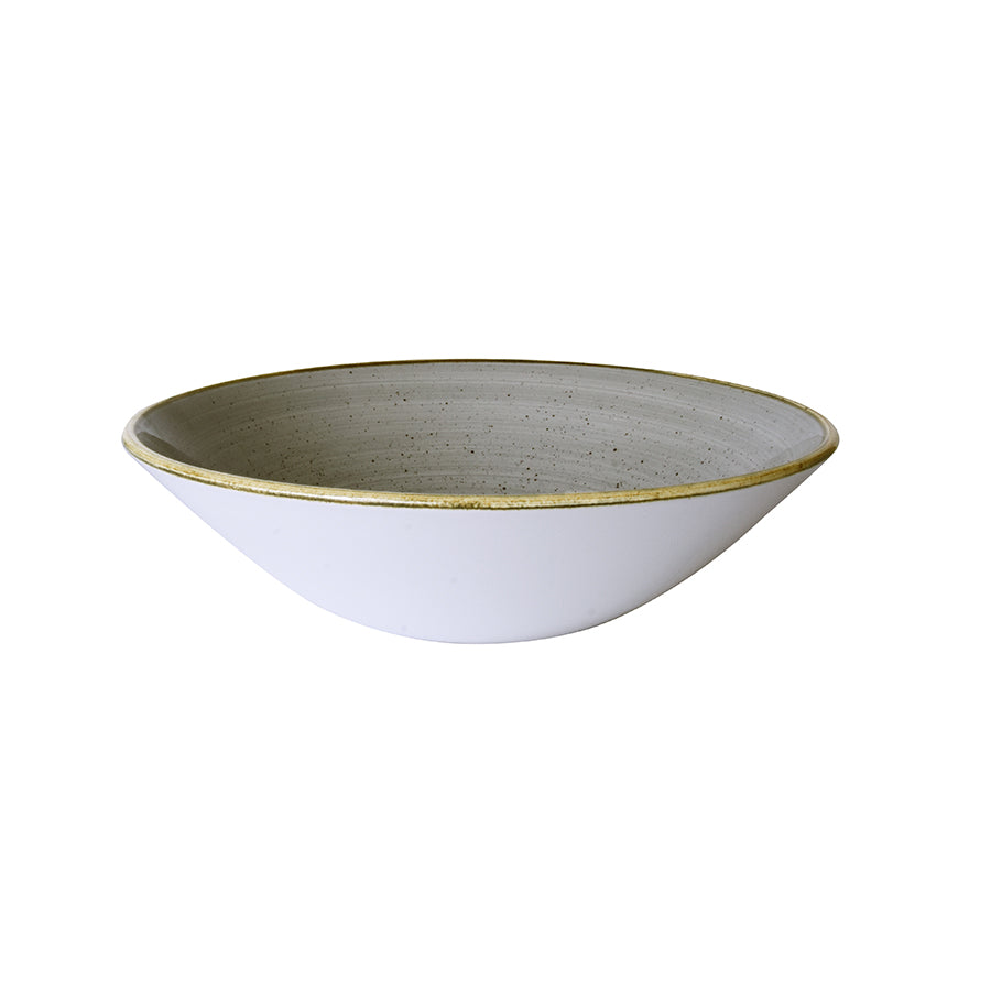 Churchill Stonecast Vitrified Porcelain Peppercorn Grey Round Coupe Bowl 22cm Pack of 6