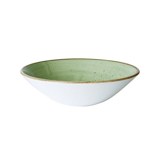 Churchill Stonecast Vitrified Porcelain Sage Green Round Bowl Bowl 22cm Pack of 6