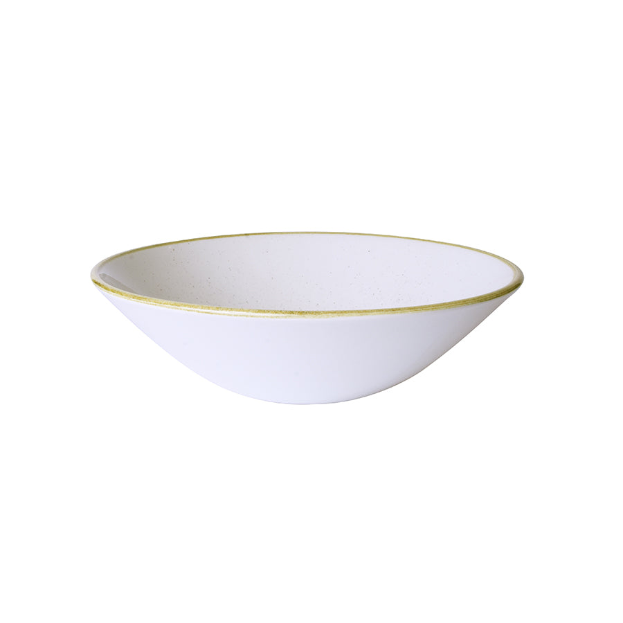 Churchill Stonecast Vitrified Porcelain Barley White Round Coupe Bowl 22cm Pack of 6