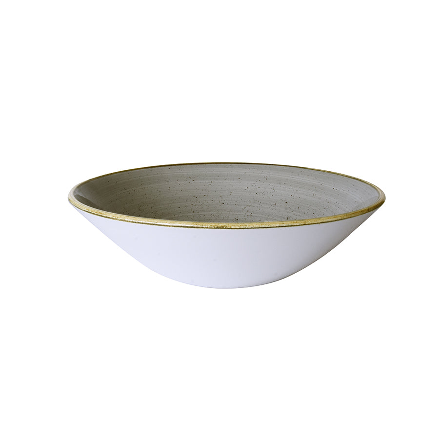 Churchill Stonecast Vitrified Porcelain Peppercorn Grey Round Coupe Bowl 19cm Pack of 6