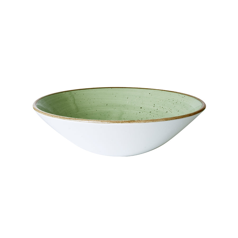 Churchill Stonecast Vitrified Porcelain Sage Green Round Coupe Bowl 29cm Pack of 6