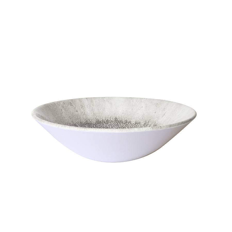 Churchill Studio Prints Fusion Vitrified Porcelain Fusion Grey Round Deep Coupe Bowl 22cm Pack of 6