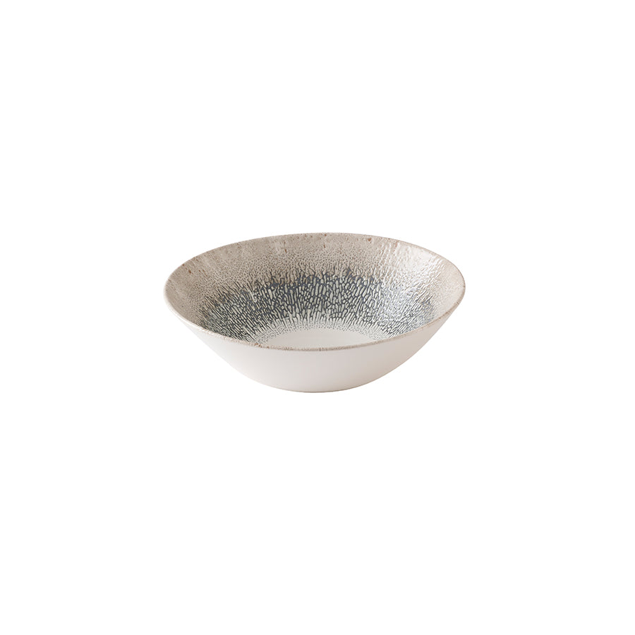 Churchill Studio Prints Fusion Vitrified Porcelain Fusion Grey Round Deep Coupe Bowl 19cm Pack of 6