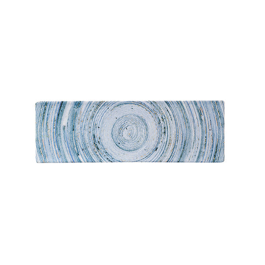 Churchill Elements Vitrified Porcelain Coast Blue Oblong Plate 32.3x10.5cm, 4 1/8x12 11/16in Pack of 6