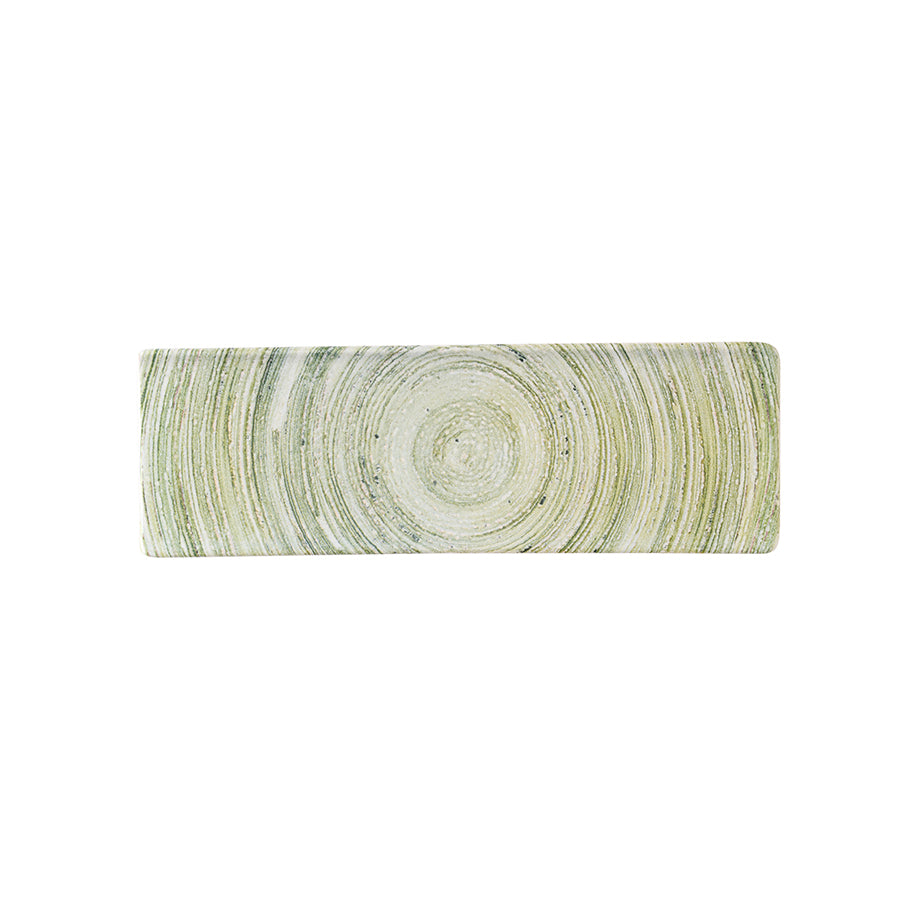 Churchill Elements Vitrified Porcelain Fern Green Rectangular Tasting Tray 32.3x10.5cm, 4 1/8x12 11/16in Pack of 6