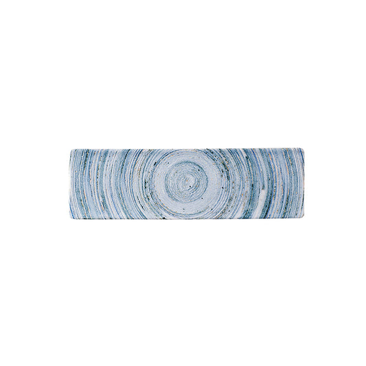 Churchill Elements Vitrified Porcelain Coast Blue Oblong Plate 30x8.8cm Pack of 6