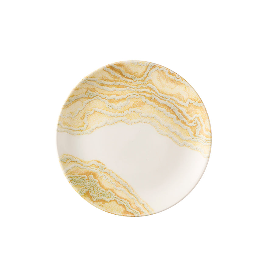 Churchill Tide Vitrified Porcelain Tide Gold Round Coupe Plate 26cm Pack of 12