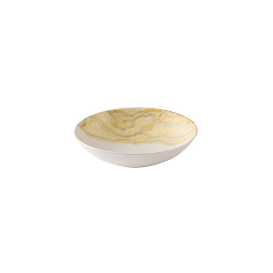 Churchill Tide Vitrified Porcelain Tide Gold Round Coupe Bowl 24.8cm Pack of 12