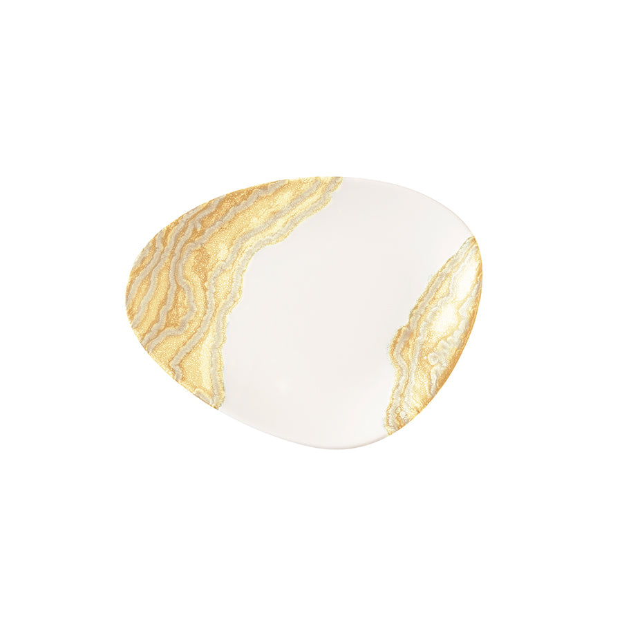 Churchill Tide Vitrified Porcelain Tide Gold Triangle Chefs Plate 26.5x20.5cm Pack of 12