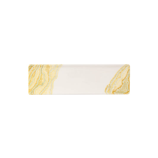 Churchill Tide Vitrified Porcelain Tide Gold Rectangular Tasting Tray 30x8.8cm Pack of 6