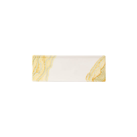 Churchill Tide Vitrified Porcelain Tide Gold Rectangular Tasting Tray 25x8.8cm Pack of 6