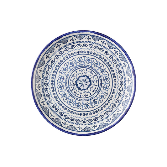 Dudson Harvest Mediterranean Moresque Vitrified Stoneware Blue Round Coupe Plate 28.8cm Pack of 12