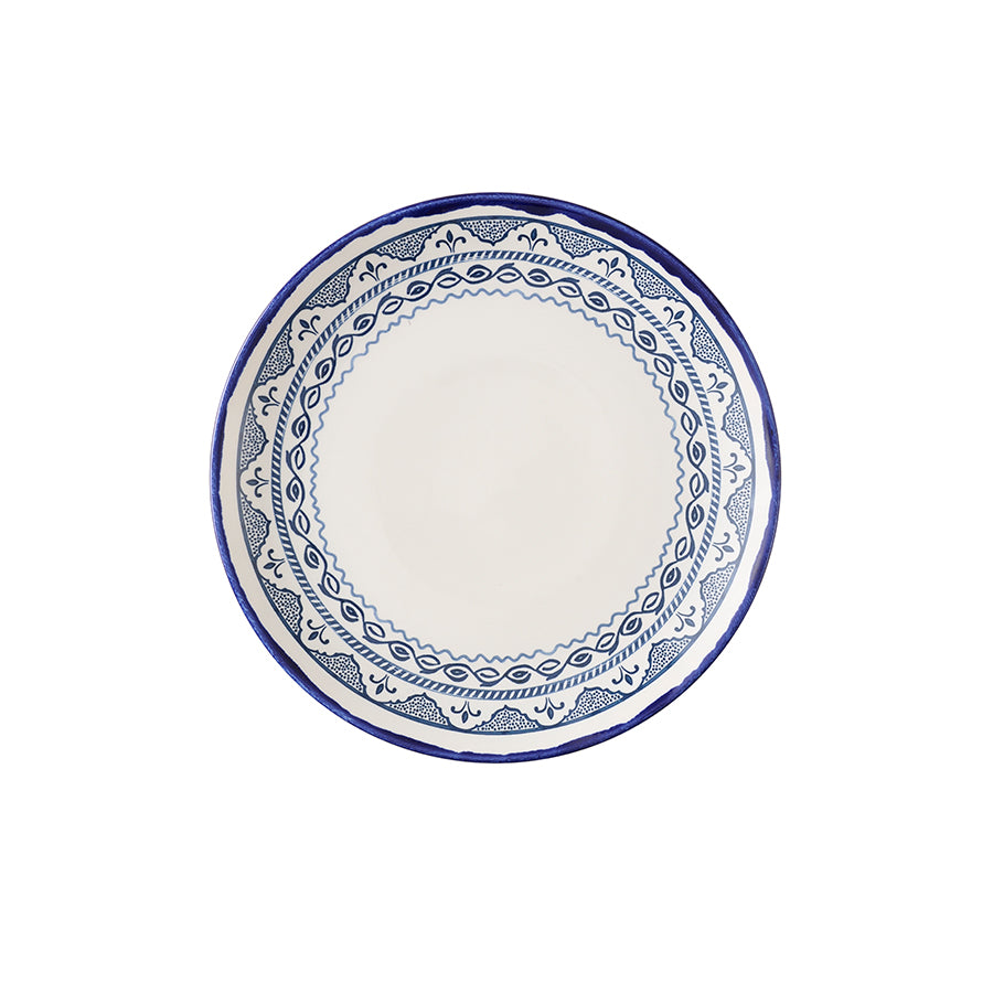 Dudson Harvest Mediterranean Moresque Vitrified Stoneware Blue Round Coupe Plate 26cm Pack of 12