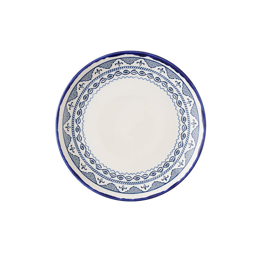 Dudson Harvest Mediterranean Moresque Vitrified Stoneware Blue Round Coupe Plate 26cm Pack of 12