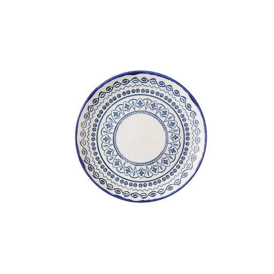 Dudson Harvest Mediterranean Moresque Vitrified Stoneware Blue Round Coupe Plate 21.7cm Pack of 12