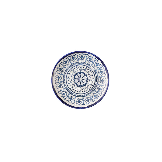 Dudson Harvest Mediterranean Moresque Vitrified Stoneware Blue Round Coupe Plate 16.5cm Pack of 12