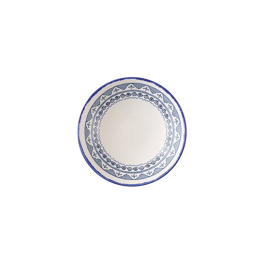 Dudson Harvest Mediterranean Moresque Vitrified Stoneware Blue Round Coupe Bowl 18.2cm Pack of 12