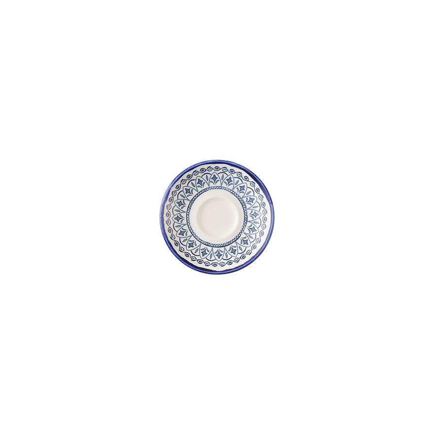 Dudson Harvest Mediterranean Moresque Vitrified Stoneware Blue Round Espresso Saucer 11.8cm Pack of 12