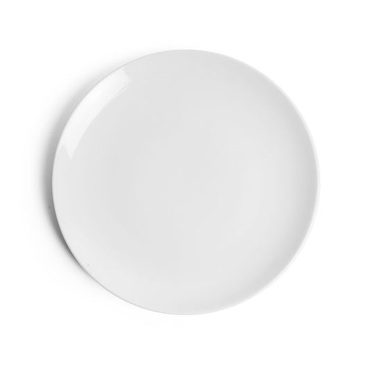 Creme Renoir Vitrified Porcelain White Round Kick Plate 27cm Pack of 12