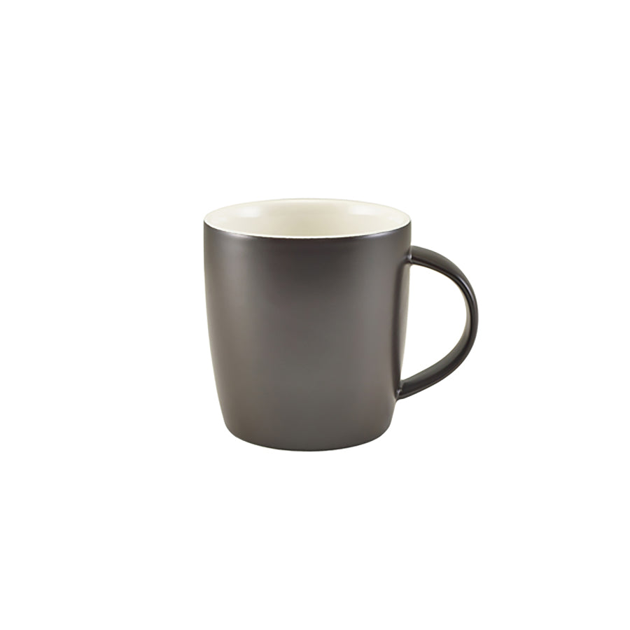 GenWare Porcelain Matt Black Cosy Mug 35cl 12.3oz Pack of 6