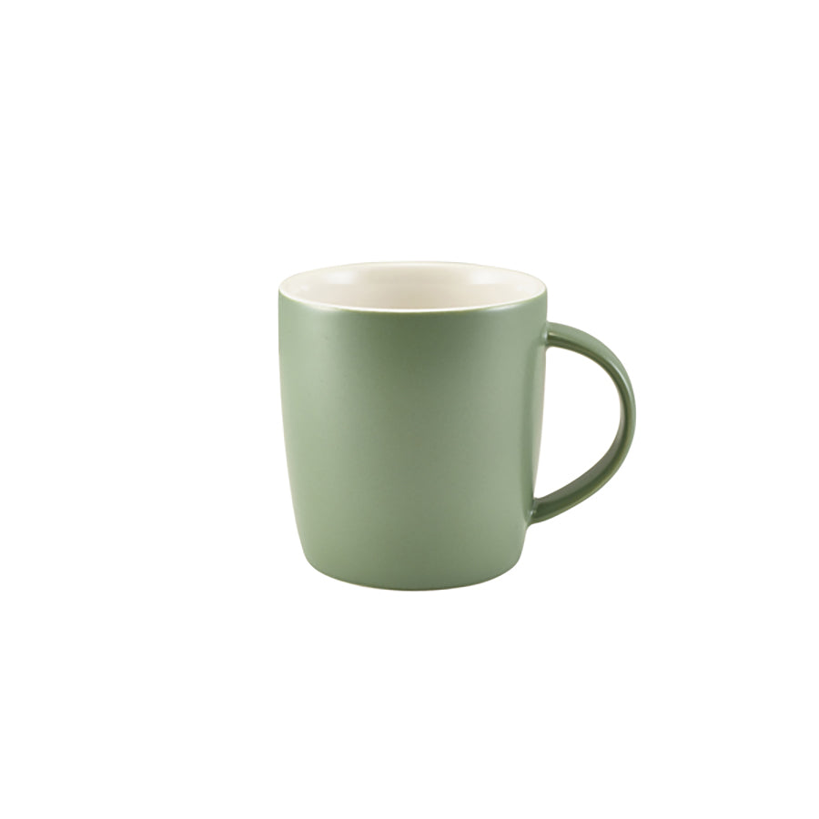 GenWare Porcelain Matt Sage Green Cosy Mug 35cl 12.3oz Pack of 6