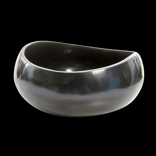 Kenny Mack Scoop Resin Round Ebony Pearl Bowl 34.3cm