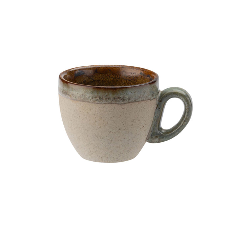 Utopia Goa Vitrified Porcelain Green Round Espresso Cup 10cl 3.5oz Pack of 12