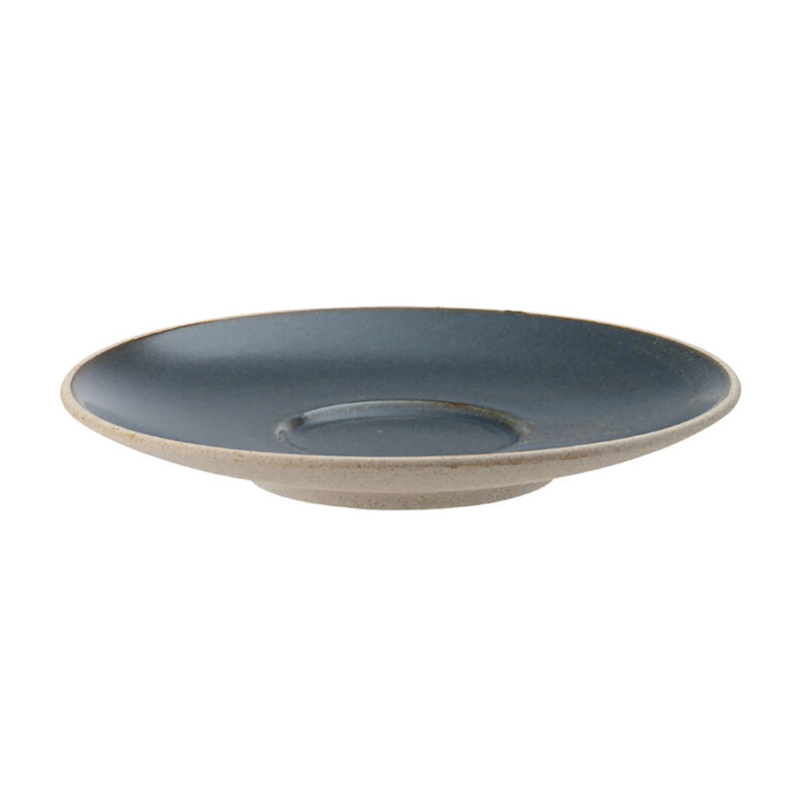 Utopia Ink Vitrified Porcelain Blue Round Latte Saucer 16.5cm Pack of 6