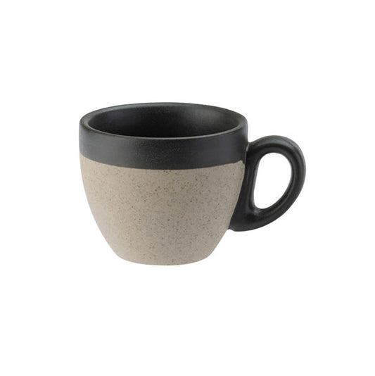 Utopia Omega Vitrified Porcelain Black Round Espresso Cup 10cl 3.5oz Pack of 12