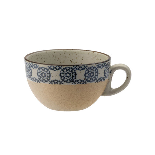 Utopia Parador Vitrified Porcelain Blue Round Latte Cup 30cl 10.5oz Pack of 6