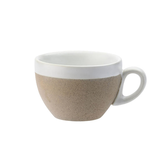 Utopia Manna Vitrified Porcelain White Round Cappuccino Cup 20cl 7oz Pack of 6