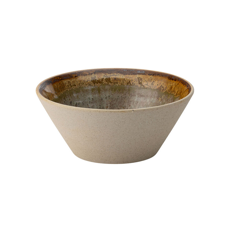 Utopia Goa Vitrified Porcelain Green Round Conical Bowl 16cm Pack of 6