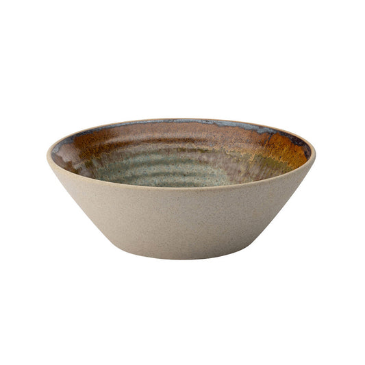 Utopia Goa Vitrified Porcelain Green Round Conical Bowl 19.5cm Pack of 6