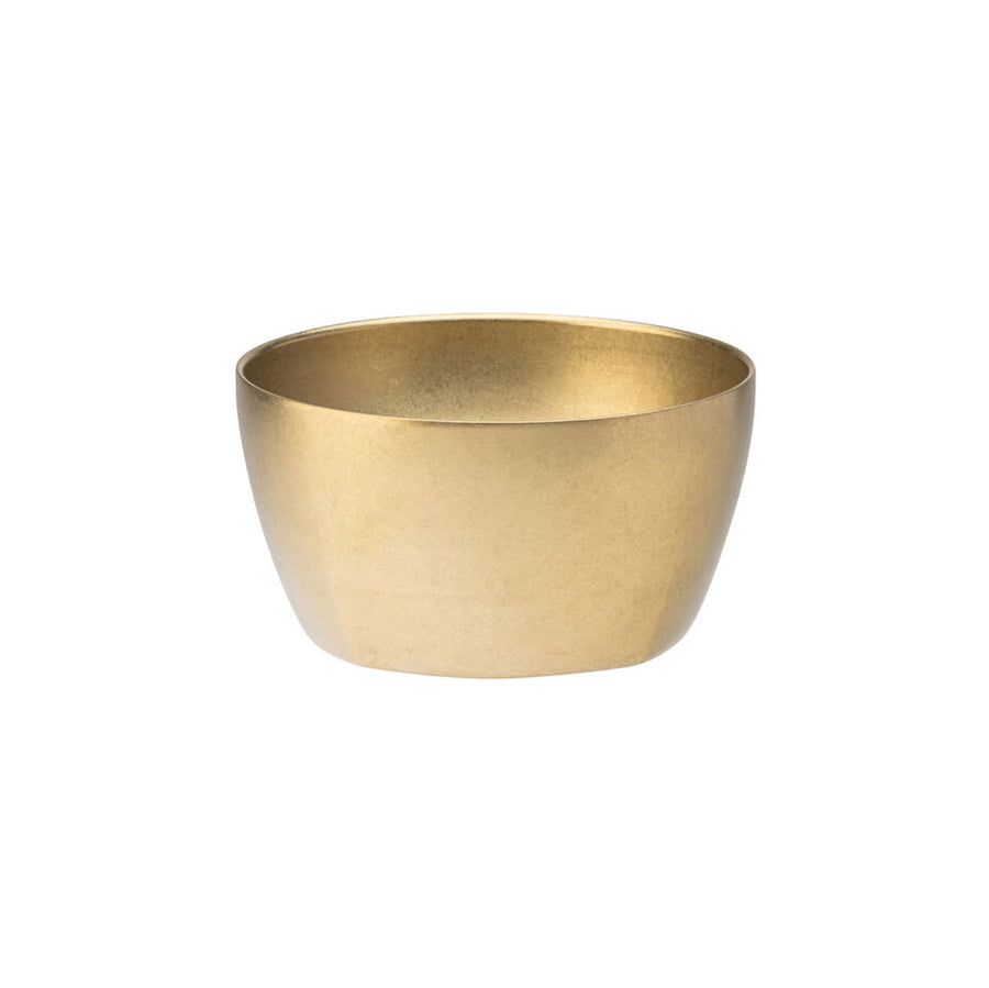 Utopia Artemis Rumbled Stainless Steel Gold Round Double Walled Bowl 11cm Pack of 6