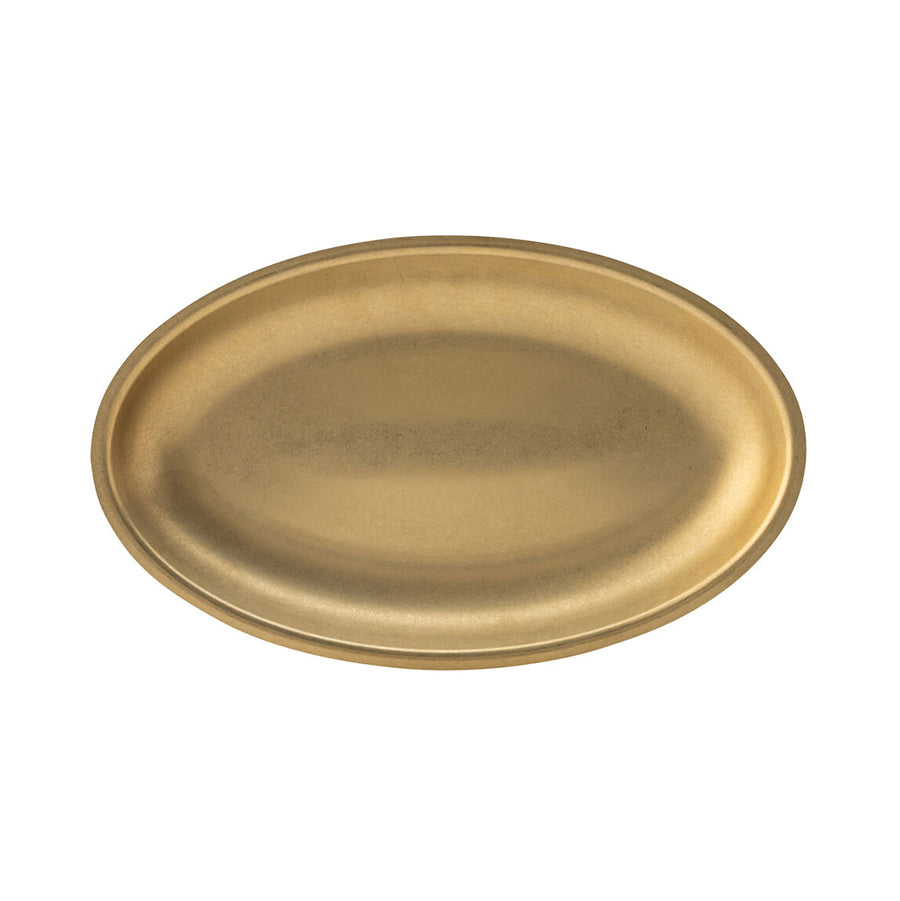 Utopia Artemis Rumbled Stainless Steel Gold Oval Platter 30x18cm Pack of 6